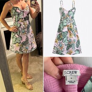 $8 in bundle ! J. Crew Factory Tropical Poplin Style Spaghetti Strap Dress